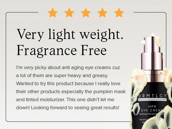 DRMTLGY HPR Eye Cream 0.5 fl oz with Hydroxypinacolone Retinoate Peptides Caffeine Wrinkle Patches