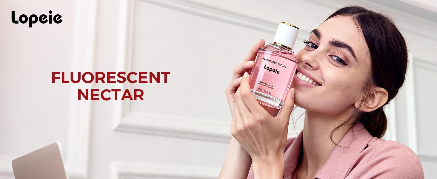 Lopeie Fluorescent Nectar - Women's Eau de Parfum Floral Scent with Jasmine, Gardenia, Tuberose and Honeysuckle, Long Lasting Fragrance, Elegant & Romantic 3.4 fl oz / 100 ml