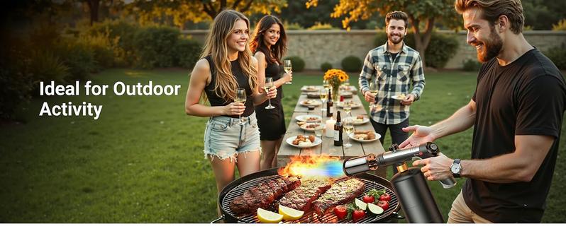 [ Valentine's Day gifts ]Saker One-Touch Max Fire Culinary Propane Cooking Blow Torch Gun with a Safety Lock, Charcoal Lighter, Flame Thrower, Kitchen Food Torch Head for Grill, Sous Vide, Outdoor BBQ (Tank Not Included)