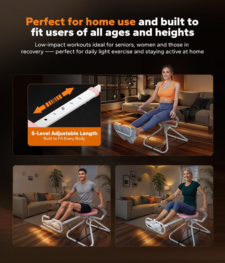 Merach Seated Ab Crunch Trainer, 242lbs Foldable Core Exercise Equipment for Home Gyms, Comfortable Multi-Functional Waist Twist Exercise Trainer, TikTokShopBlackFriday SpringStatements