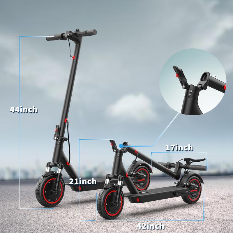Electric Scooter 350W Motor,Max 19 Miles & 19MPH Speed,Folding E-Scooter with Dual Suspension,APP ControlRange