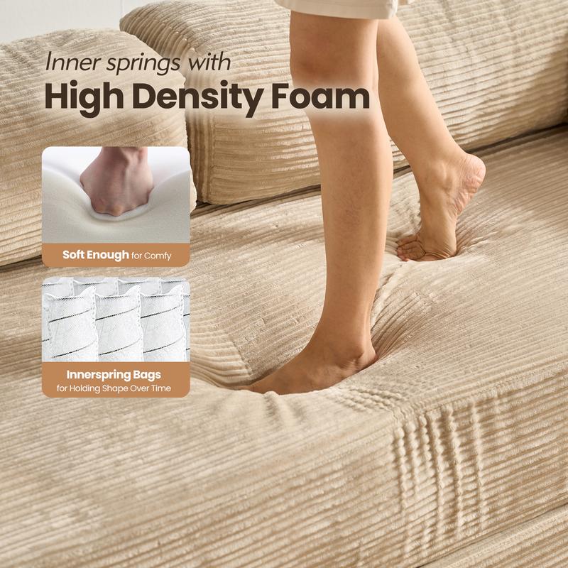 【Jumpstart Sale】Ovios 81" Convertible Boneless Sofa Bed, Fold Out Loveseat Sleeper Couch with Pillow, 4 in 1 Modular Cloud Corduroy Folding Queen Bed Floor Mattress, Lazy Chair for Living Room Bedroom 【Jumpstart Sale】Ovios 81" Convertible Boneless Sofa Bed, Fold Out Loveseat Sleeper Couch with Pillow, 4 in 1 Modular Cloud Corduroy Folding Queen Bed Floor Mattress, Lazy Chair for Living Room Bedroom