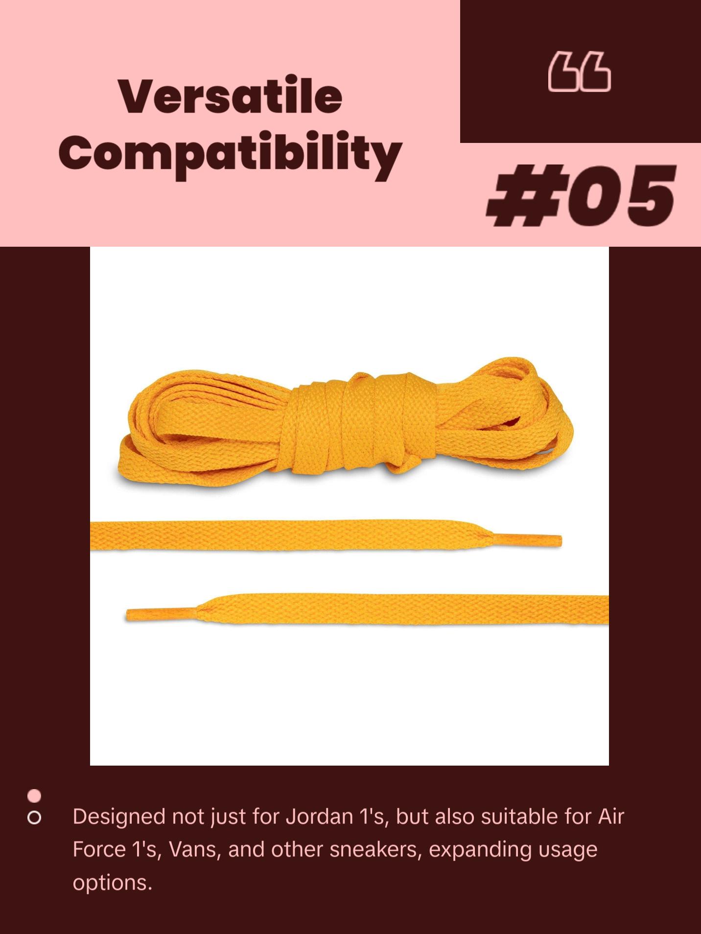 Gold Jordan 1 Replacement Shoelaces