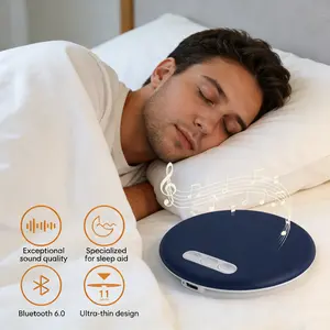 Sleep Aid Wireless Pillow Speaker, Headphone-Free Ultra-Thin Bed Speaker with 3 White Noise Modes, Song Switch, Wireless Audio for Bedtime Music, Audiobooks & Shows, Compatible with Smartphones & Tablets