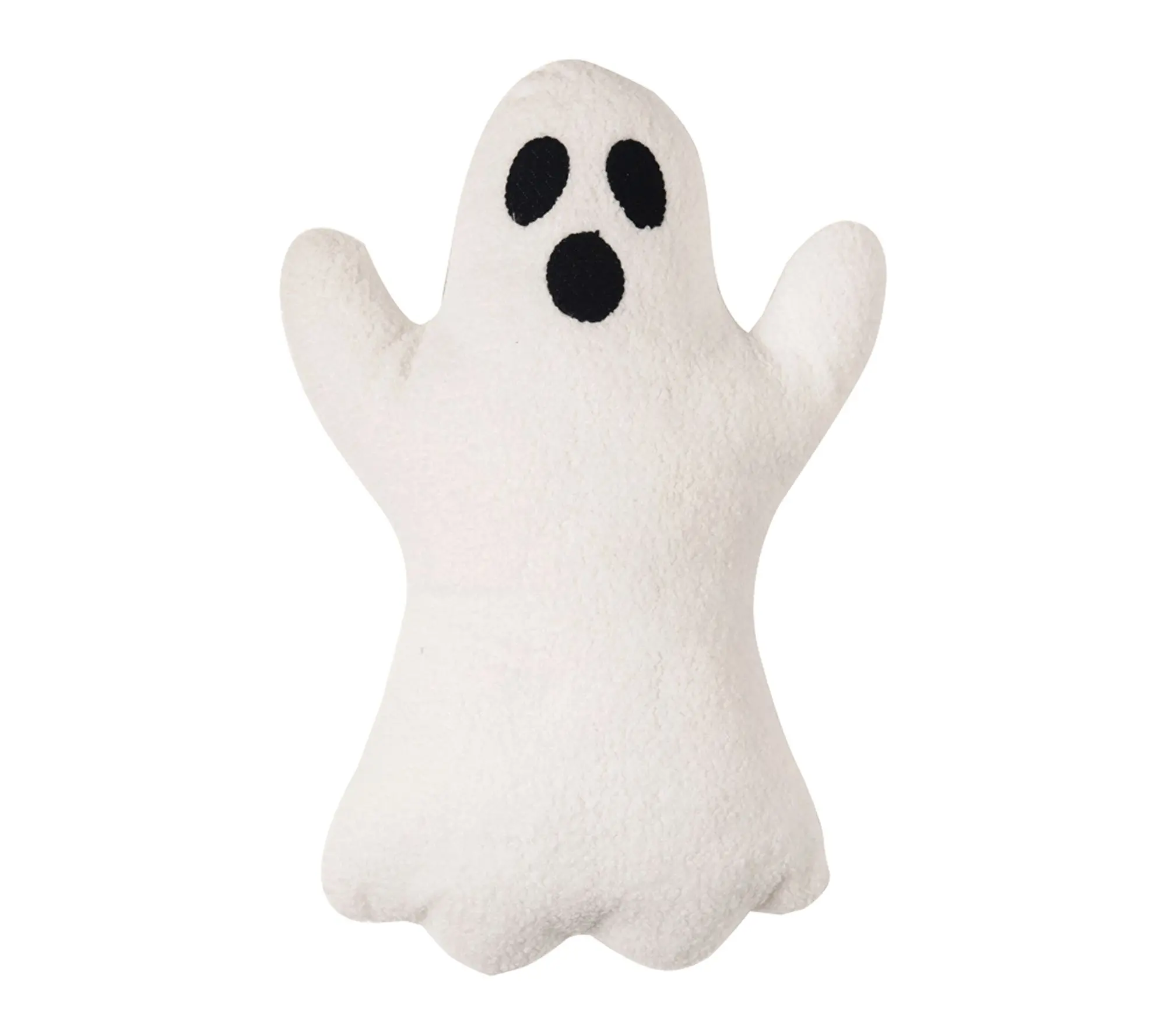 Ghost Shaped Halloween Throw Pillow  by Valerie