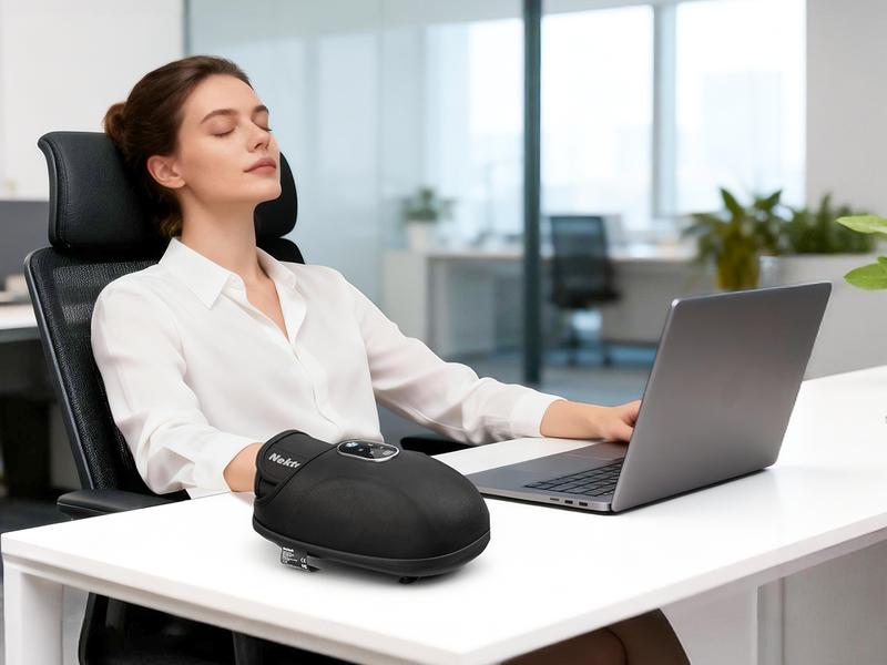 Nekteck Hand Massager with Heat and Compression, 6 Massage Mode, Massage for Wrist, Palm and Finger, Gifts for Women Men (Rechargeable)