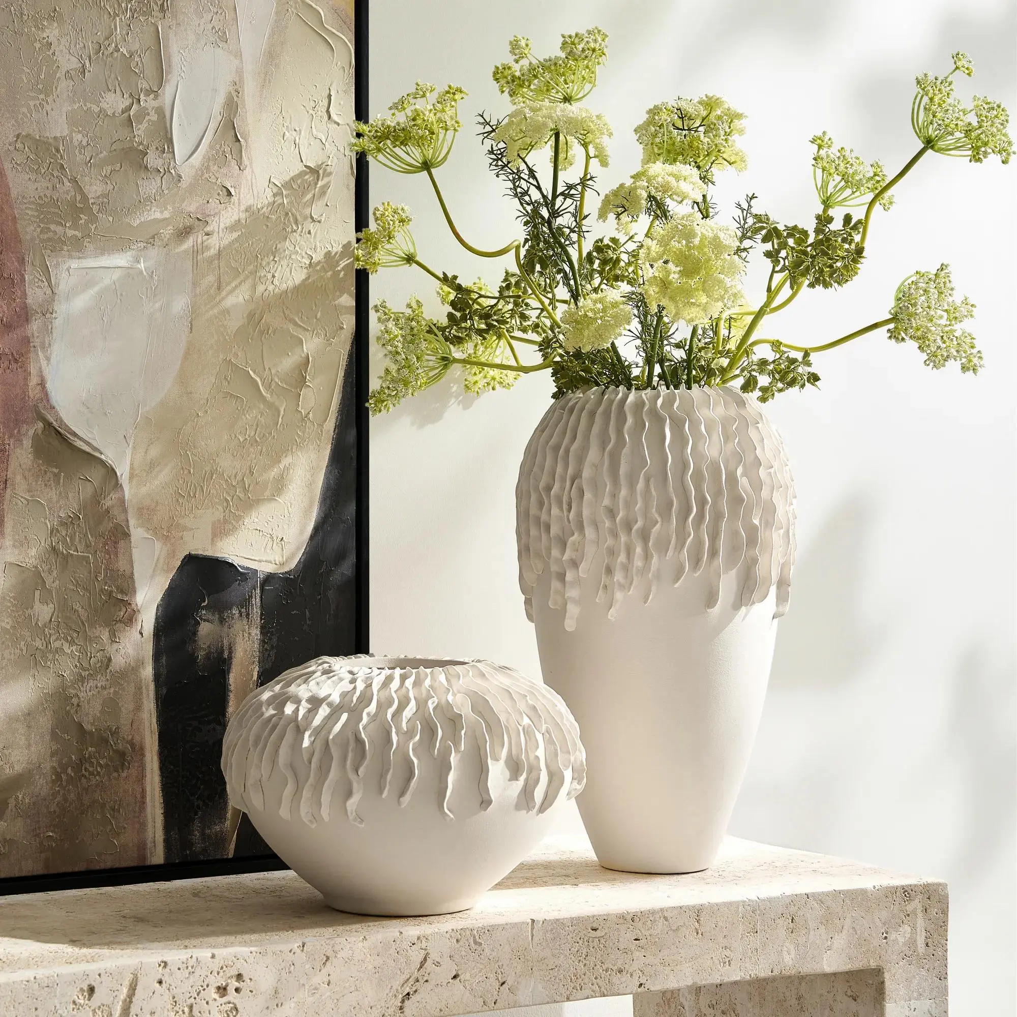 Z Gallerie Madre Vase Home Decor Vase Modern Ceramic Vase Home Decorative Vase Decorative Flower Vessel