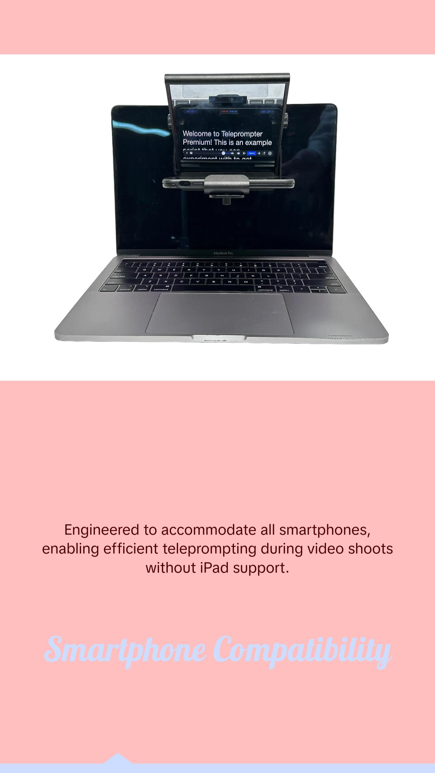 Glide Gear 3 in 1 TMP 75 Laptop Smartphone Prompt DSLR Video Zoom Teleprompter