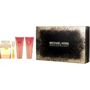 Michael Kors Wonderlust Set-Eau De Parfum Spray 3.4 Oz & Body Lotion 3.4 Oz & Shower Gel 3.4 Oz & Eau De Parfum Spray 0.33 Oz Mini For Women