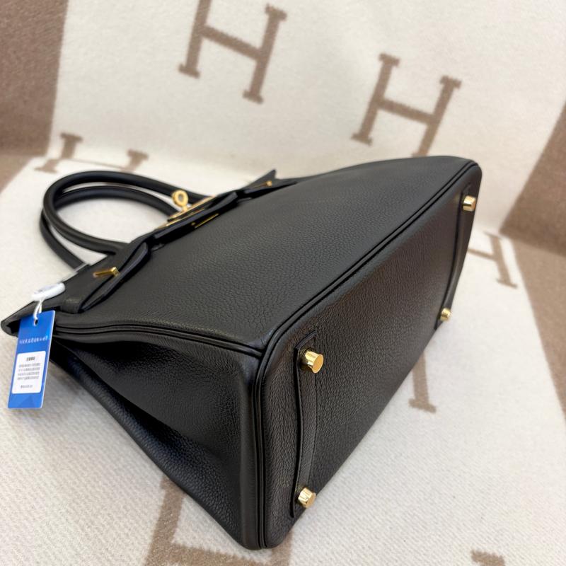 Pre-owned HERMÈS Leather tote bags Hermes Birkin 30 Togo 89 Noir (0804m2)