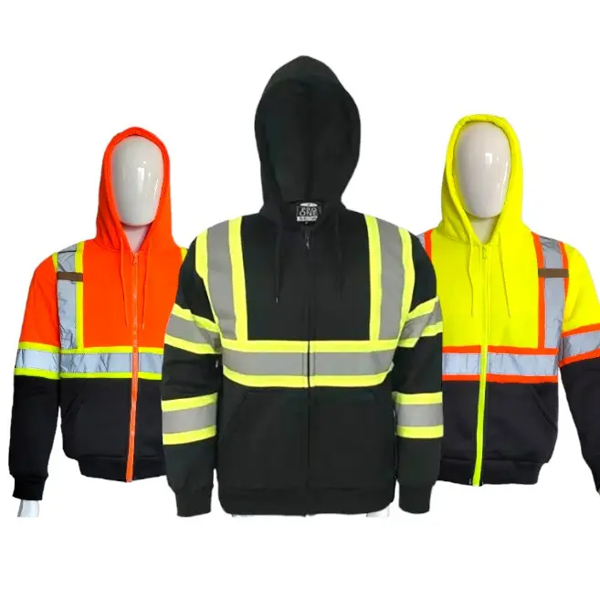 Hoodie Sweatshirt- Stylish, Easy-Wearing, Durable Security & Safety Workwear Top with 360-Degree Reflective Visibility for Home Improvement, Security Use