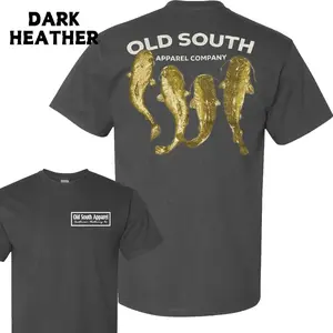 Old South Apparel Company T-Shirt – Old South Apparel Company with Four Catfish Fishing Theme, Perfect for Southern Fishing Lovers and Outdoor Lifestyle Fans, Unisex T-Shirt for Men and Women