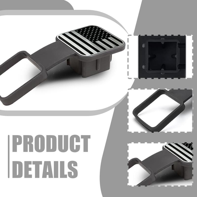 DIBMS USA American Flag Hitch Cover for 2 Inch Receivers - Trailer Hitch Cover Tube Plug Insert, Car Exterior Accessories for Trucks, Jeep, Tacoma, Ford, Chevy, GMC Dodge RAM & More