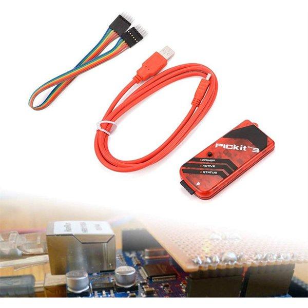 PICKIT3 ABS+PC+PVC Electronic Chip Simulator Microcontroller Circuit Debugger for PIC Series Microcontrollers ICSP Interface with USB Cable