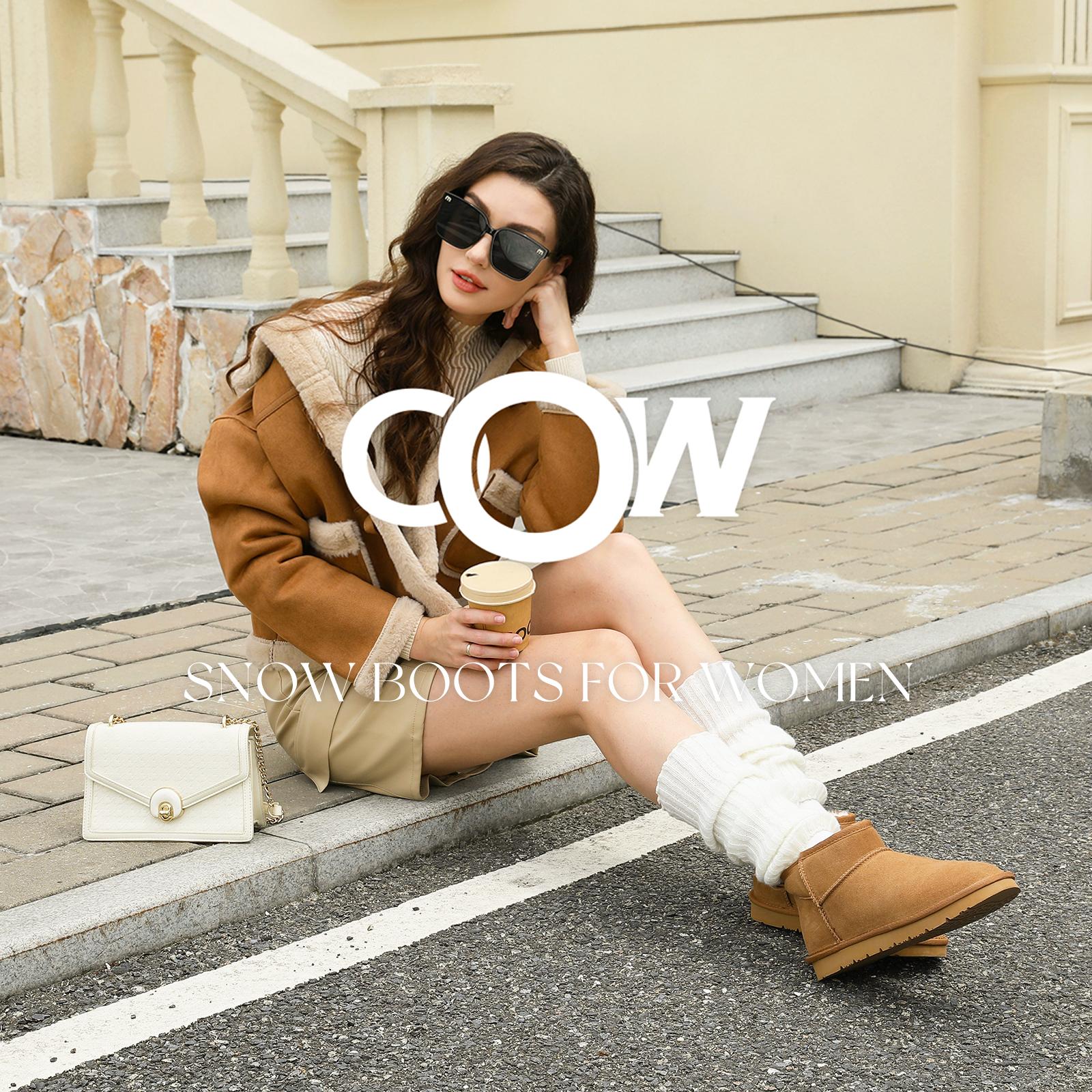 OOW Ankle Mini Boots for Women Genuine Suede Faux Fur Resistant Warm Snow Boots Indoor & Outdoor Trending Comfortable Women's Ankle Boots with Memory Foam Insole and Anti-Slip Traction - Footwear OOW Ankle Mini Boots for Women Genuine Suede Faux Fur Resistant Warm Snow Boots Indoor & Outdoor Trending Comfortable Women's Ankle Boots with Memory Foam Insole and Anti-Slip Traction - Footwear