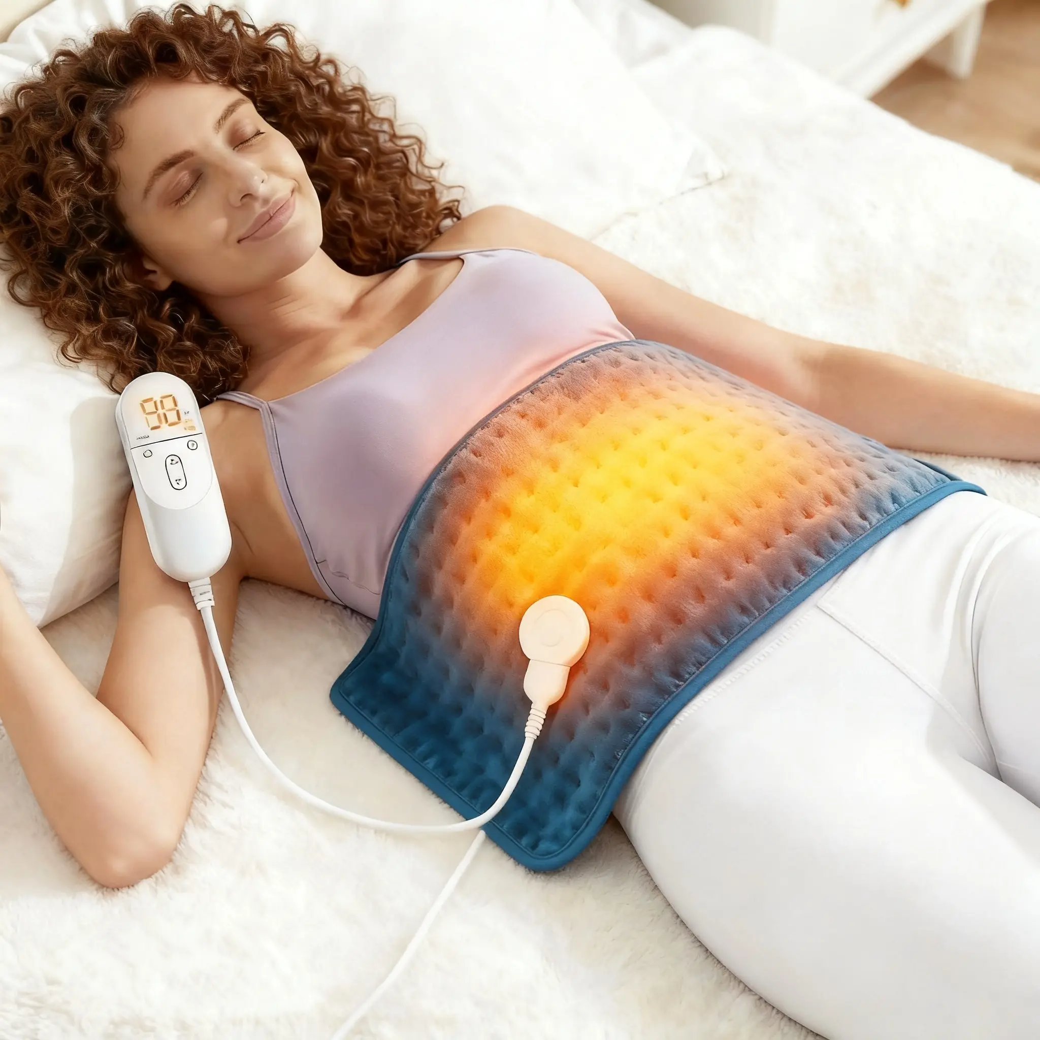 Heating Pad for Period Cramps, 6 Heat Settings, 4 Timer level, 12" x 24", Heat Pad for Back Waist Shoulder, Christmas Gifts for Women & Men Mom Dad