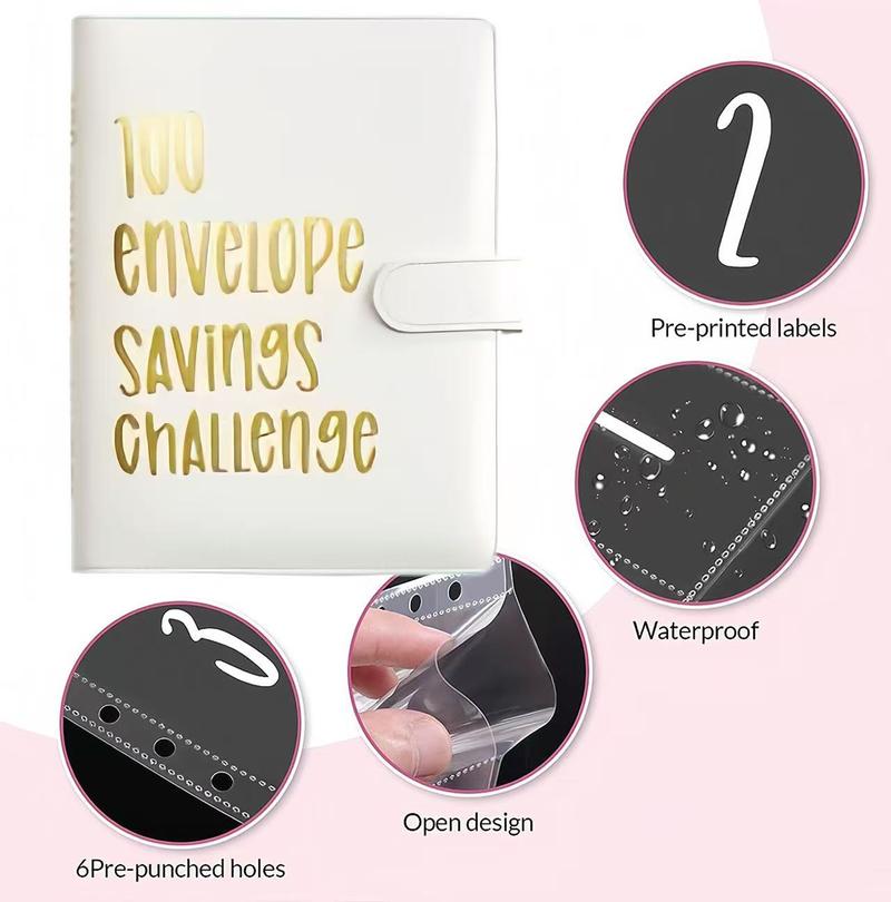 100 Envelopes Money Saving Challenge, Savings Challenges Book with Cash Envelopes, A5 Budget Planner Book to Save $5,050, Easy and Fun Way to Save $5,050
