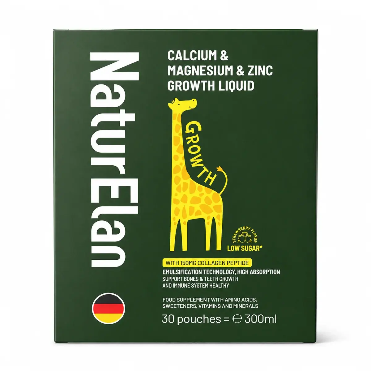 2026-NaturElan Calcium Magnesium Zinc Liquid for Kids, Daily Nutritional Supplement Supports Strong Bones & Healthy Height Growth