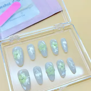 .DP.6421.Hand-painted carved wearable nails