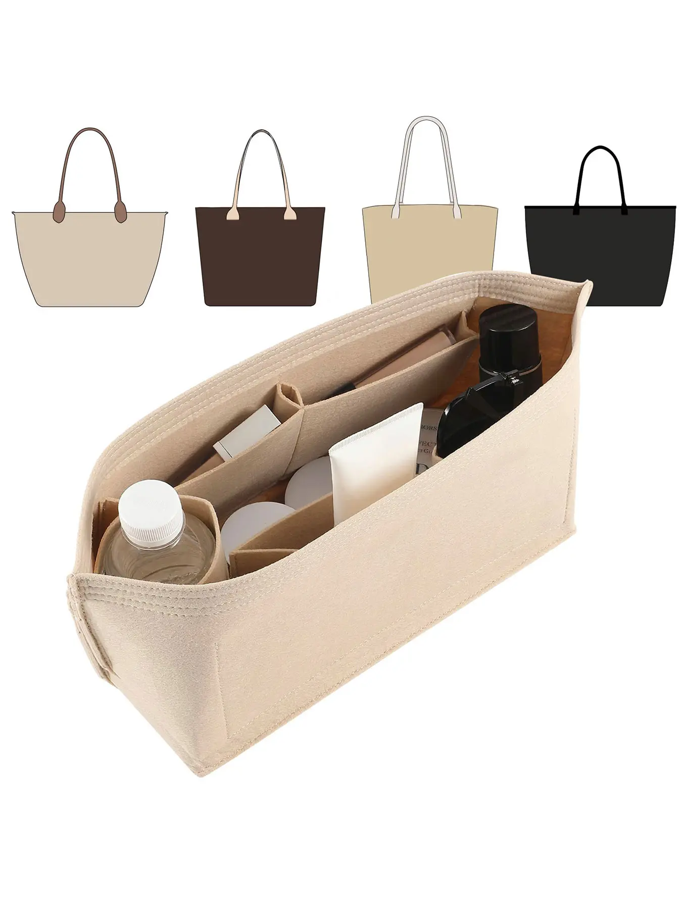Bag Organizer Insert, Multi-Compartment Bag Organizer, Bag Accessories for Tote Bag, Handbag Organizer