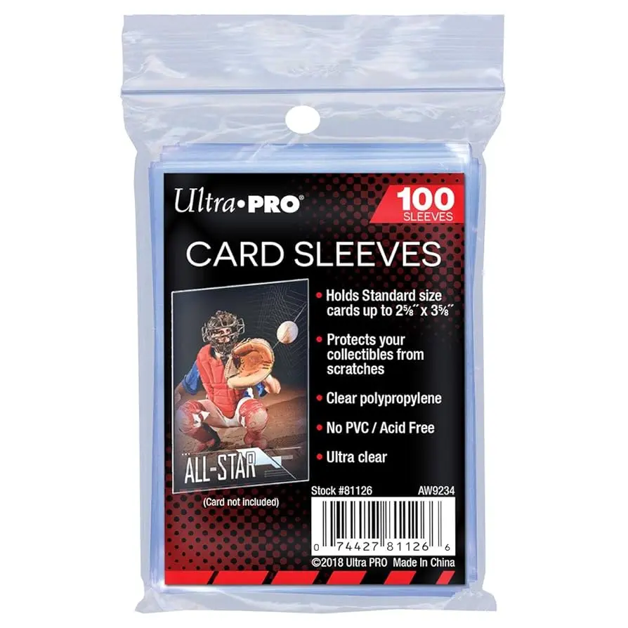 Ultra Pro 2.5" x 2.5" Soft Penny Card Sleeve Protectors - Transparent for Sports Cards, TCGs, and Toploaders, Sports Card Sleeves