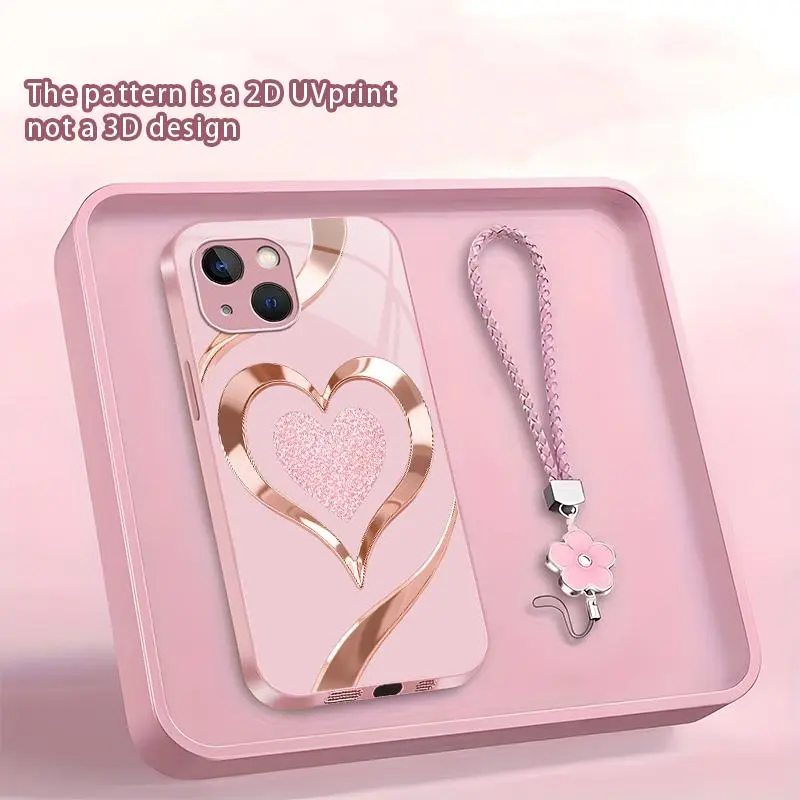 Suitable for [iPhone 15 Plus ] Women's new phone case,Stylish, premium-look heart pattern; full-coverage camera protection that fits the phone perfectly; available in a variety of colors !YM99