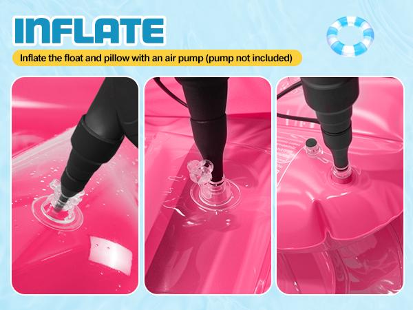 Inflatable Tanning Pool Lounger Float,  72*61’’/80*67’’Large Size Pool Floats Adult with Automatic Spray Cooling, 5 in 1 Suntan Tub Raft Floatie, Sunbathing Bed Lounge for Pool Party Yard Tanning dealsforyoudays