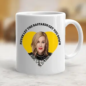 Moira Rose Never Let The Bastards Get You Down Mug, Schitt's Creek Fan Gift, Funny Mug - scs16579