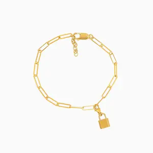 UNBREAKABLE Chain Link Bracelet with Mini Padlock