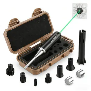 Universal Red/Green 7 Adapters-Boresighterkit-Zeroing for 200+models (0.22-12GA) All in one solution