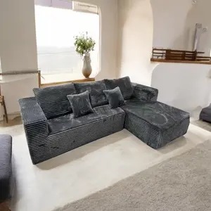 oversize Modular Sectional Sofa Couches L-Shape Couch 3 Seat Modular Sofa Memory Foam Sectional Couches for Living Room, Cloud Couch with Oversized Chaise  chaise couch in a box sectional tool-free assembly