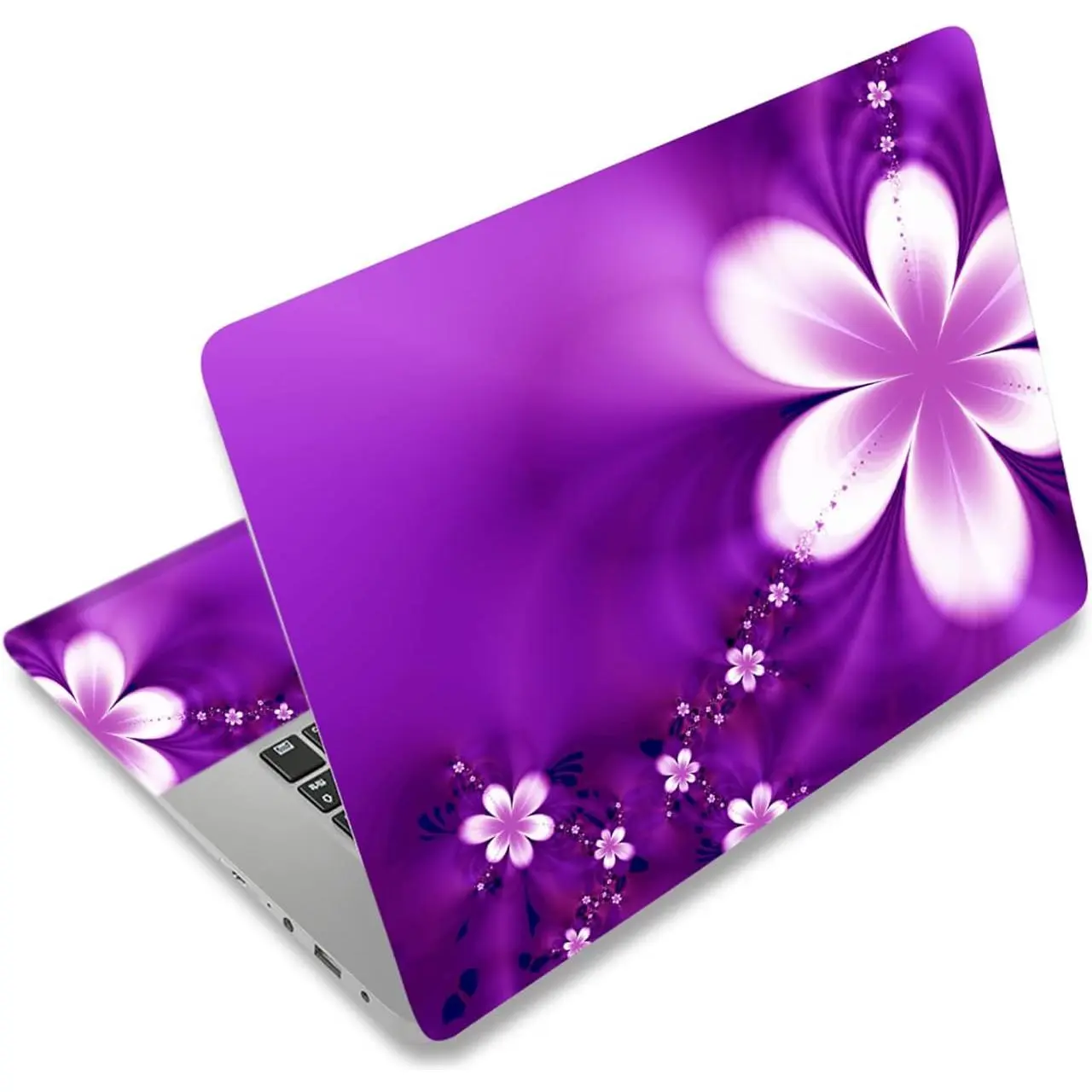 Purple Laptop Protective Cover & Stickers, Compatible with 11.6/13/13.3/14/15/15.6 Inch Netbooks & Notebooks, Model FY-NEK-13