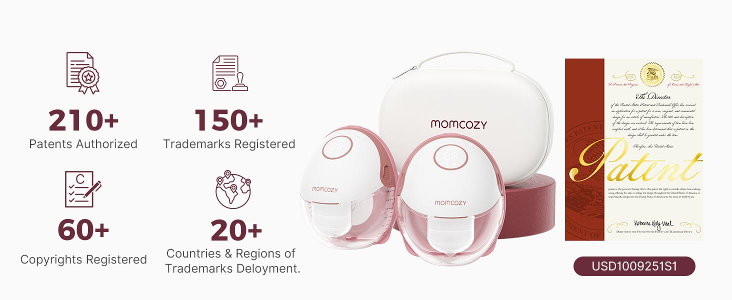 Momcozy Black Friday Breast Pump Hands Free Mobile Style | M6, Wearable Breastfeeding Pump Ideal Rhythm for More Milk, DoubleFit Flange More Fit & Discreet with 3 Modes & 9 Levels, 24mm