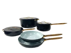ROYAL black 8 piece cookware set/ Bateria de 8 piezas NEGRO royal