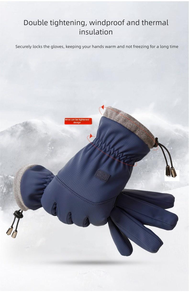 Outdoor Winter Gloves Touchscreen Windproof Full-Finger Fleece Lined for Sports Travel Daily Activities Ideal for Skiing Cycling Casual Wear Daily Work
