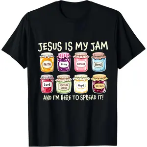 Jesus ls My Jam, Christian Shirt, ChristianGift,JESUS Christ Shirt,Gift For Christian,FunnyJesus Shirt.ChristianMoM tee