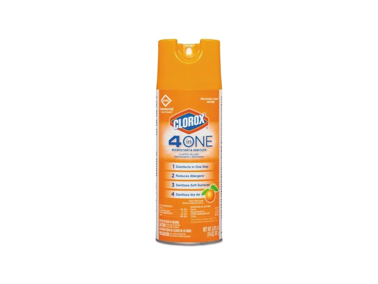 4-IN-ONE DISINFECTANT AND SANITIZER, CITRUS, 14 OZ AEROSOL