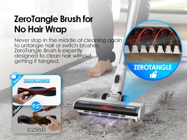 Tineco Pure ONE Station Cordless Vacuum Cleaner with 3L Auto Dust Base, Smart Stick Vacuum Cleaner Powerful Suction & Lightweight, ZeroTangle Brush for Hard Floor, Carpet & Pet Hair, White