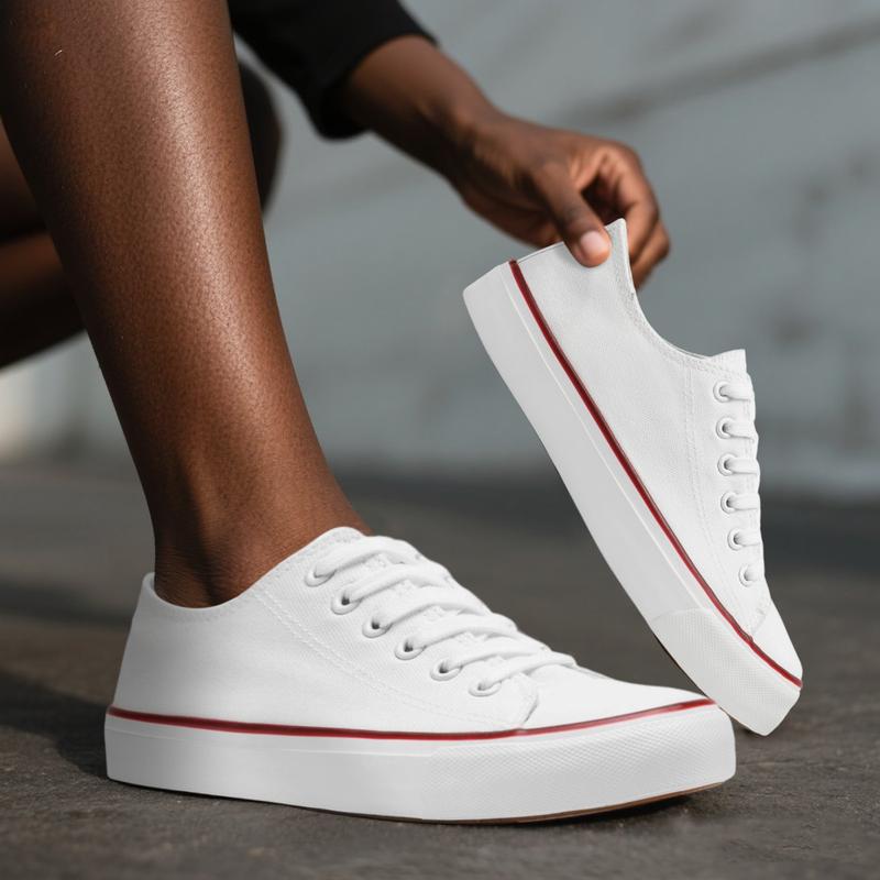 Rosyclo Women's Low-Top Breathable Canvas Shoes, Fashion Comfort Sneakers for Women, Anti-Slip Sole & Classic Design,Lightweight Casual Sneakers for Work, Campus, or Weekend Outfits Athletic Trainers Footwear Trendy Fashionable Running Shoes