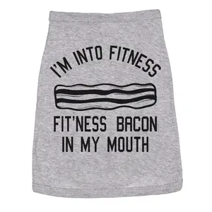 Dog Shirt Im Into Fitness Bacon In My Mouth Funny Clothes Daschund or Terrier Fitness Shirt For Dogs Funny Dog Puppy TShirt Grey Dog Shirt Im Into Fitness Bacon In My Mouth Funny Clothes Daschund or Terrier Fitness Shirt For Dogs Funny Dog Puppy TShirt Grey