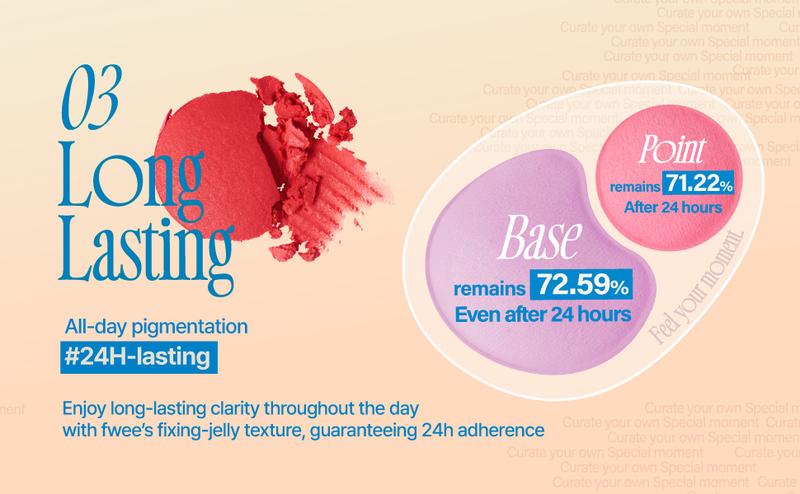 fwee Mellow Dual Blush | Dual Color, Jelly Texture, 12 Colors, Longwear, Long-lasting | 7.2g