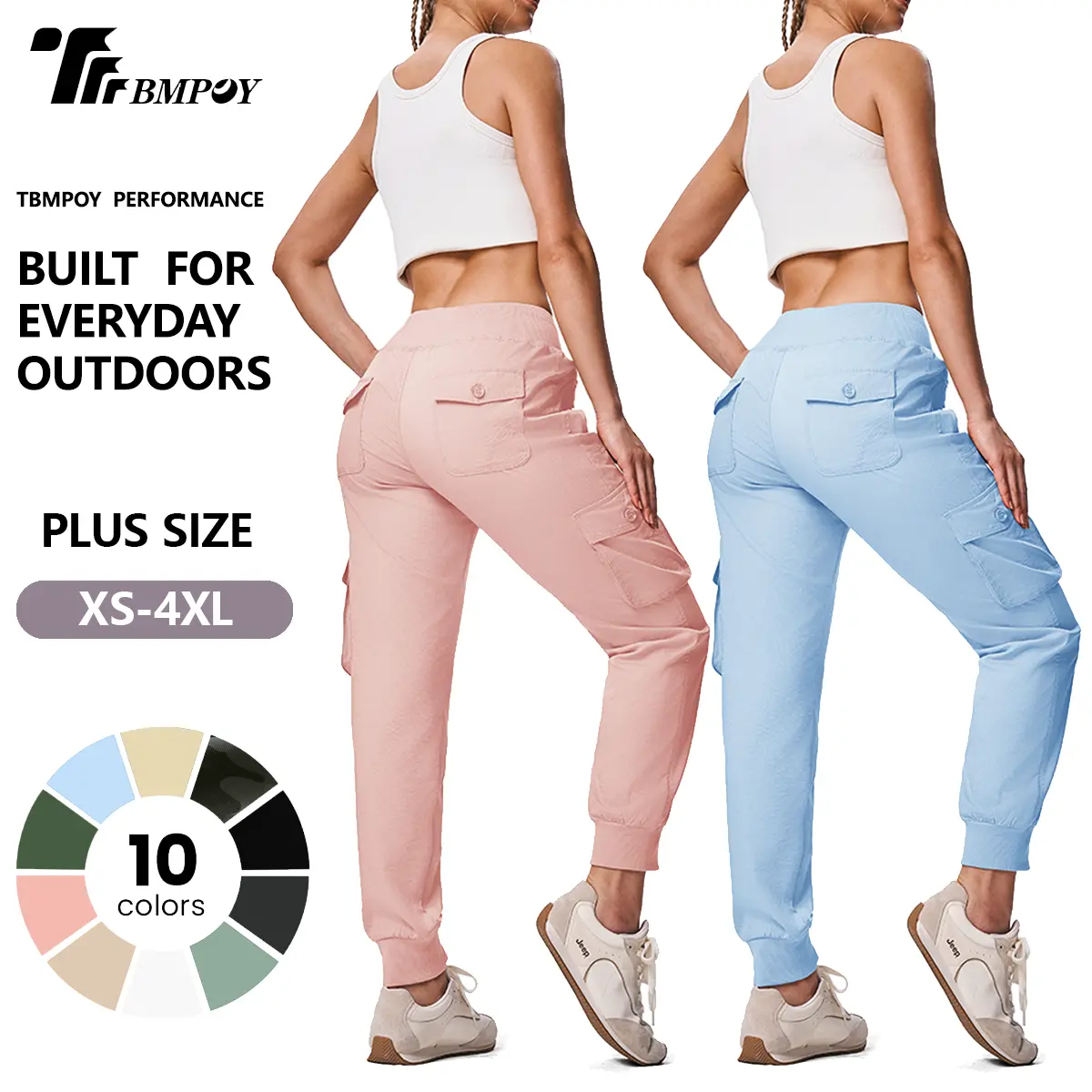 TBMPOY Womens Lightweight Cargo Joggers Hiking Pants Quick Dry Casual Travel Work Sweatpants with 6 Pockets  #summervibes fathersdaygift, Women's Clothing, Stylish Women's Wear, Cargo Pants Women