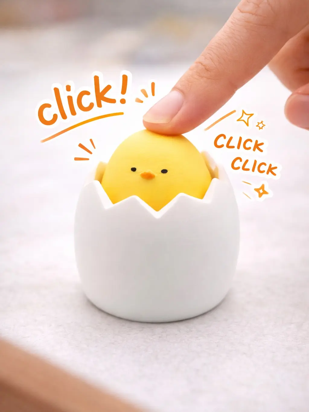 2-Pack 3D Printed Mini Click Chick Animal Egg Fidget Set - Classic Novelty Desk Toys, Indoor Pocket Stress Relieving Tool, Fidget for Adults, Distraction Picks for 8-10 Year Olds, Oddly Satisfying, Stress Relief Fidget, Decompression Gift