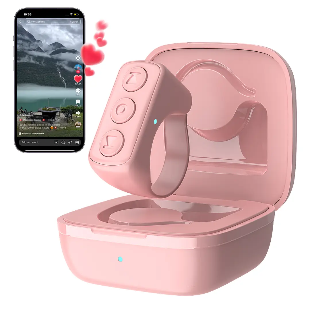 D01Pro Xring Bluetooth Scrolling Ring Remote - Casual Cool Gadgets Tools and Gadgets for Adults, Selfie Shutter, TikTok Scroller, E-Book Turner, Music Controller, Hands-Free (Yes for Running, Workout), Compatible with iPhone, iPad, Android, Unisex, Second