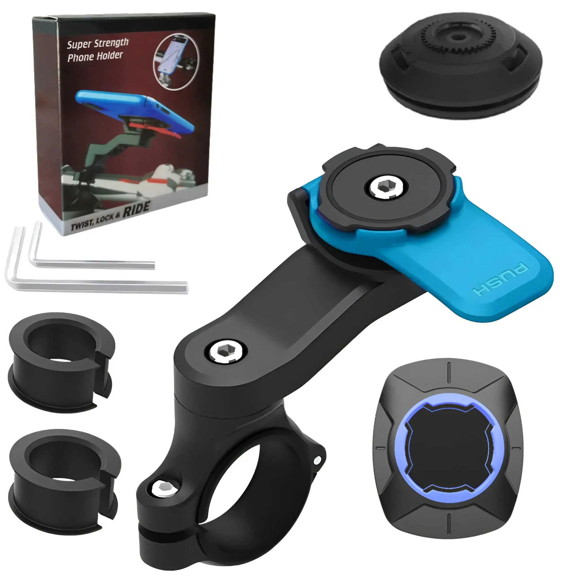Anti-Shake Motorcycle Phone Mount — Vibration Dampener + Quick Lock