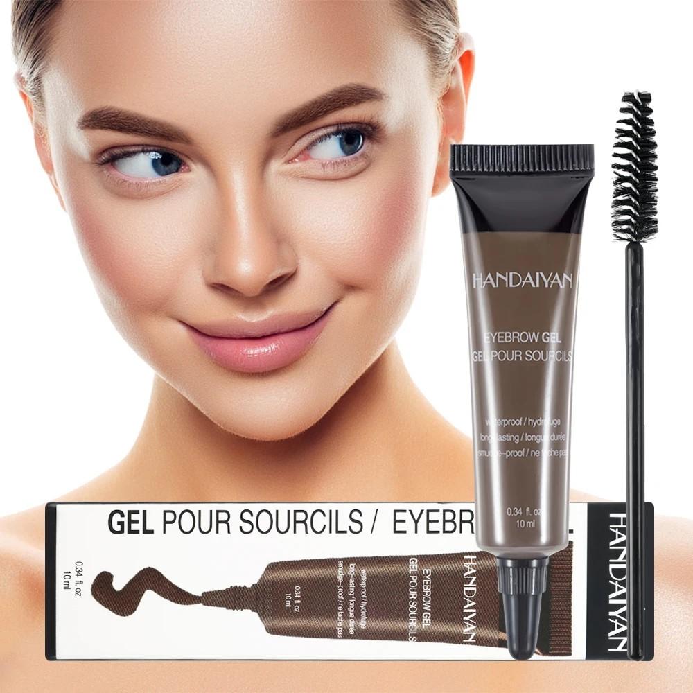 Venicare Eyebrow Dye Tint Waterproof Pour Eyebrow Gel Mascara Cream with Brush Kit 10ml