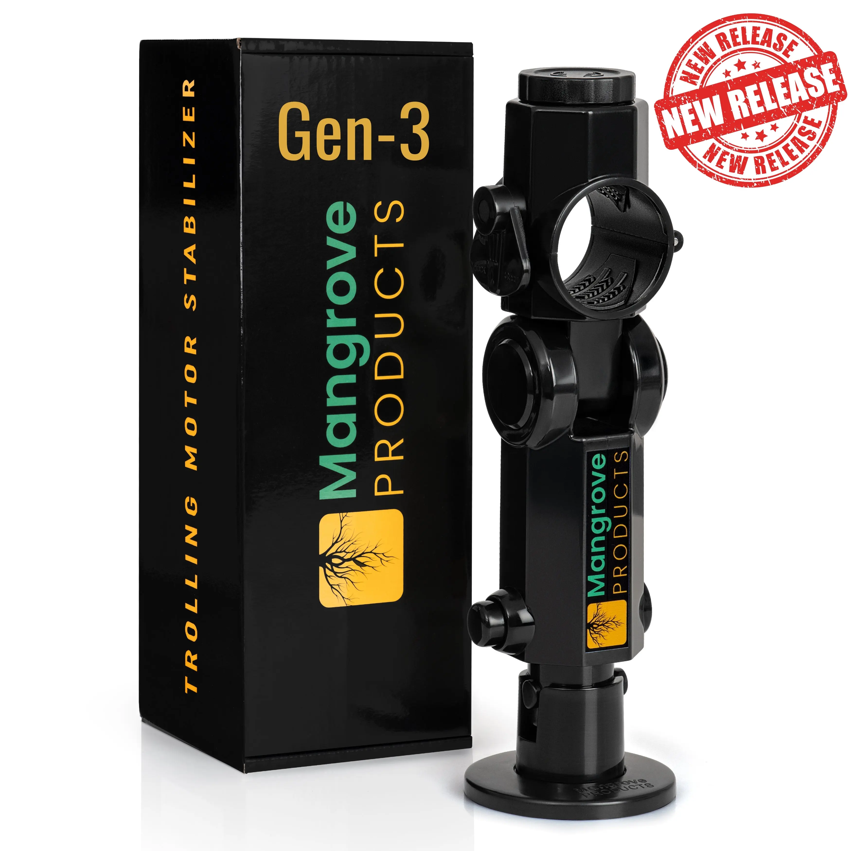 Trolling Motor Stabilizer Gen3: for Garmin Force-Kraken and Others (BLACK)