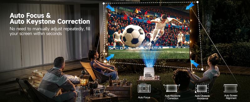 Magcubic HY350Max Android 14 Smart Projector with 4K 8K Support, Mini Projector with Wifi6 and Bluetooth5.4, 900ANSI, Auto Focus & Obstacle Avoidance 1080P Portable Movie Proyector for Home Outdoor