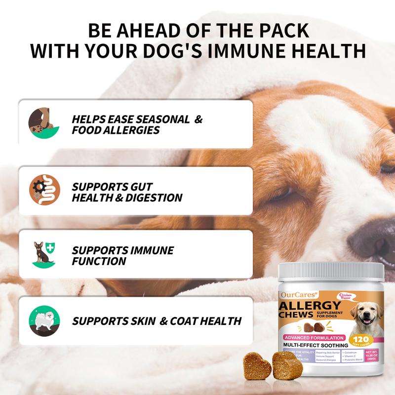 Pet Dog Allergy Chew Tablets