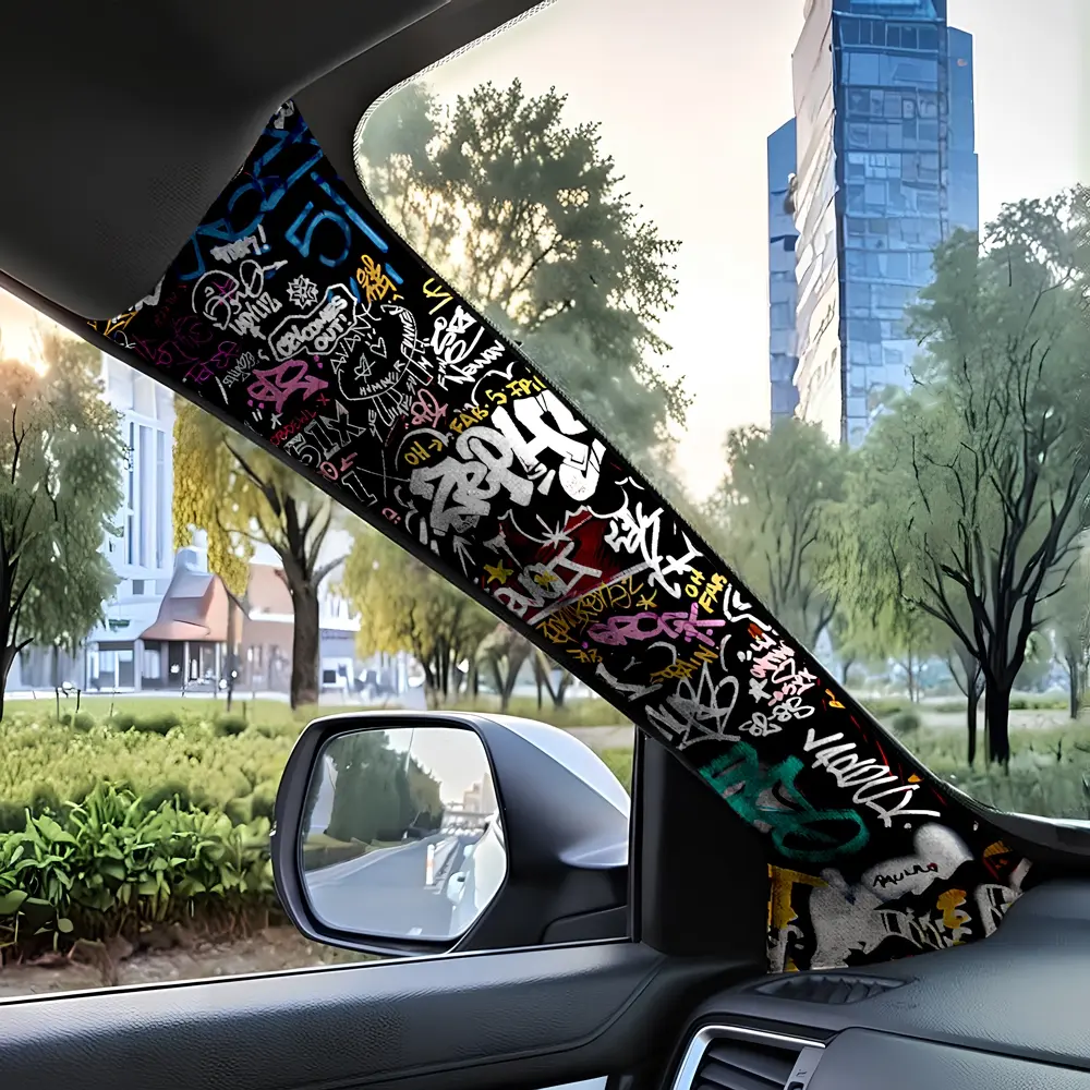 Jdm Car Interior Abc Pillar Modification Refurbishment Upgrade Graffiti Self-Adhesive Decal Sticker, Automotive Accessories, Car Accessory, Sticker For Cars